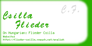 csilla flieder business card